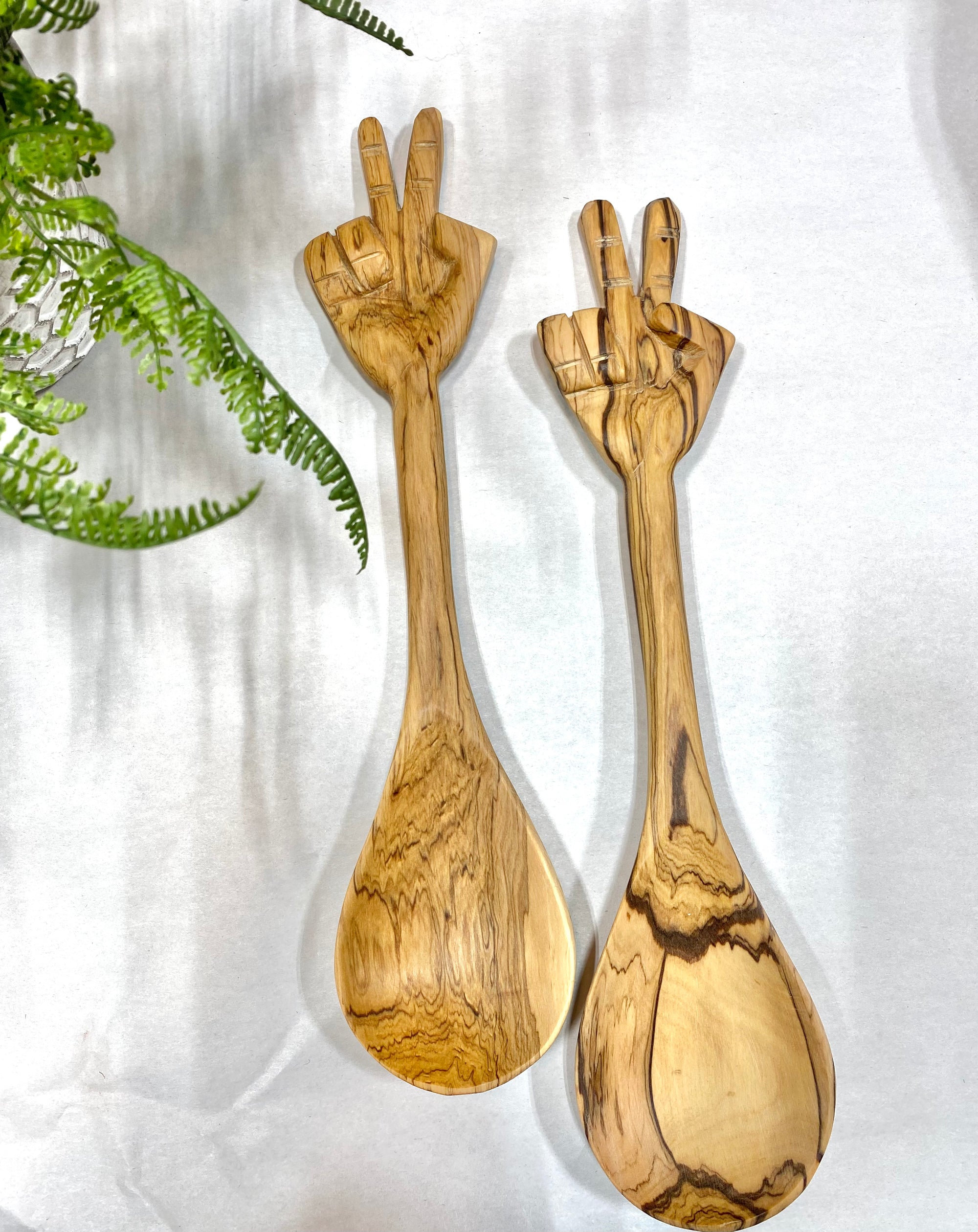 Peace Sign Wood Spoon